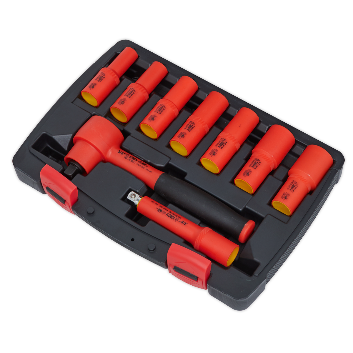 Sealey VDE Insulated 9 Piece Socket Set Hardened Chrome Vanadium Steel AK7942