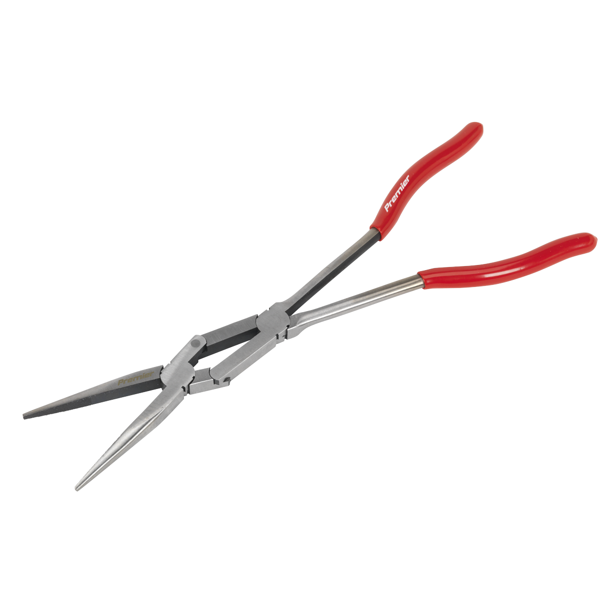 Sealey Needle Nose Pliers Double Joint Long Reach Vinyl Dipped Handles AK8591