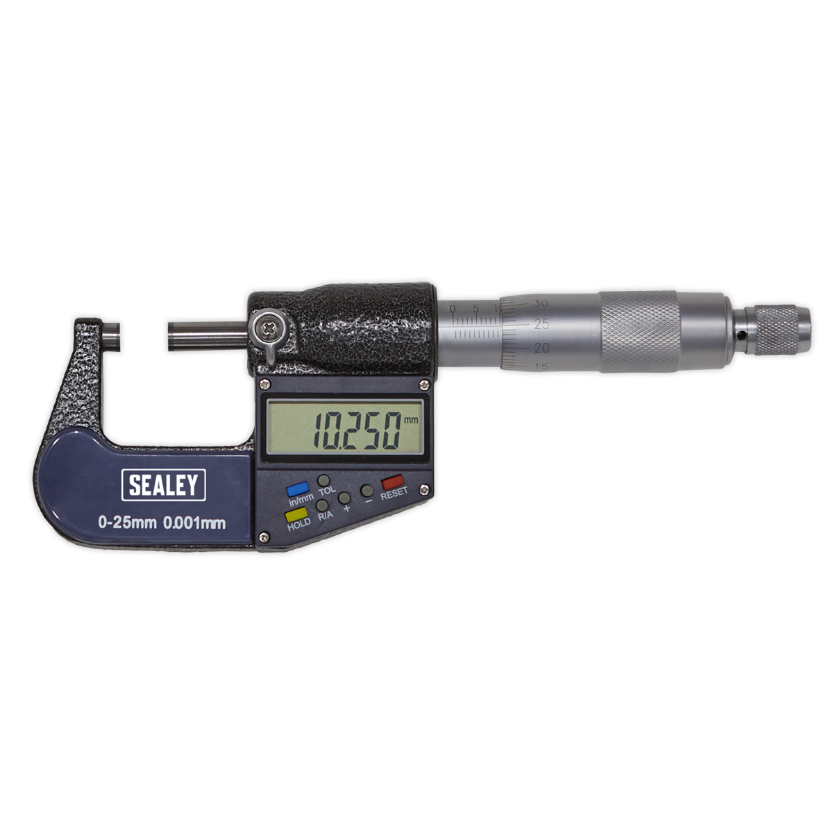 Sealey Digital External Micrometer 0mm - 25mm 0" - 1" Auto Power Off AK9635D