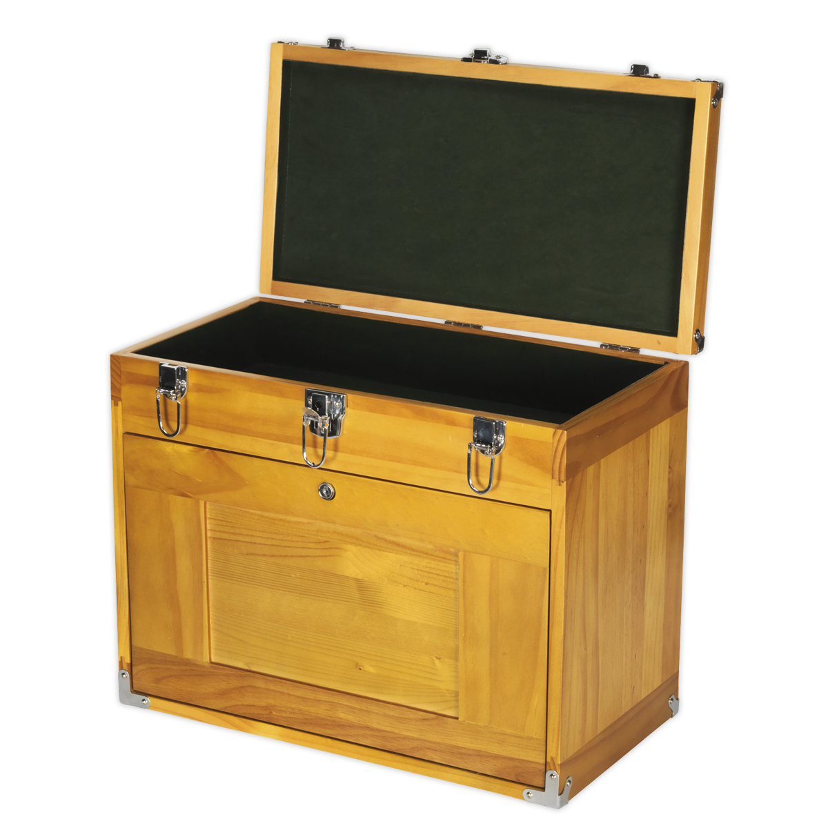 Sealey Machinist Toolbox 8 Slide Drawers Tool Storage Walnut Finish AP1608W