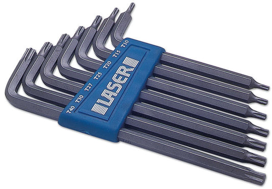 LASER 0605 7Pcs Screwdriver Torx Spanner Bit Set T10-T40 1/2" Drive Steel