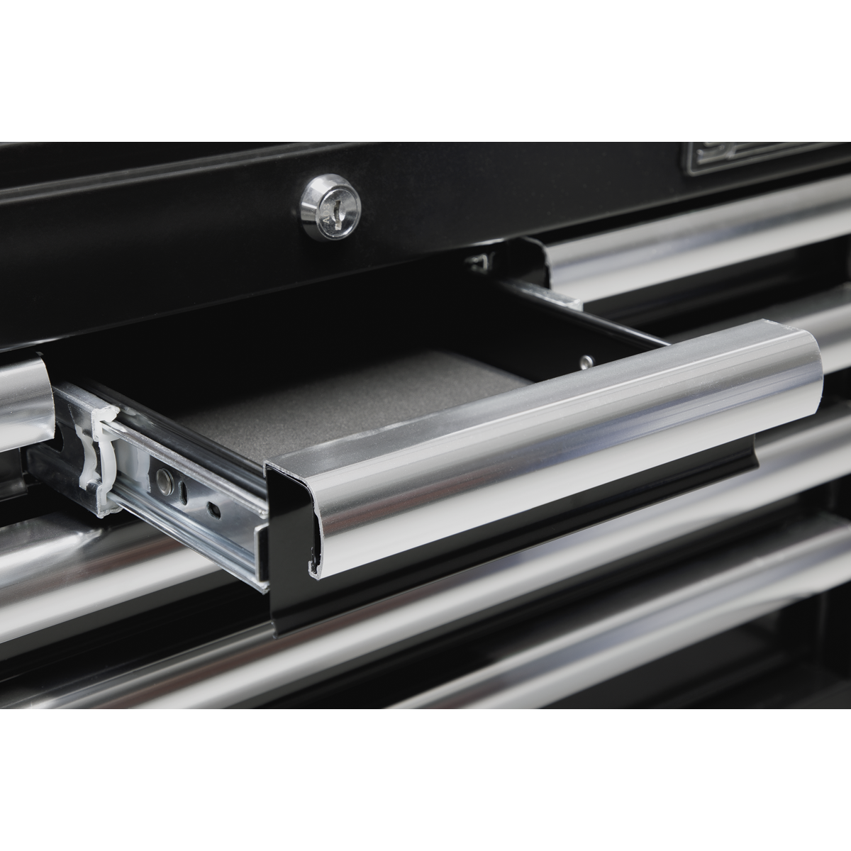 Sealey Top Chest 6 Drawer With Ball Bearing Runners Tool Storage Black AP33069B
