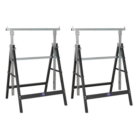 Sealey Fold Down Telescopic Trestle 200kg Capacity Pair 800mm - 1300mm FDT32