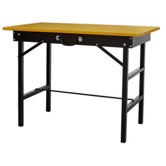Sealey Portable Foldable Workbench 1m 100kg Capacity Wooden Top FWB1000