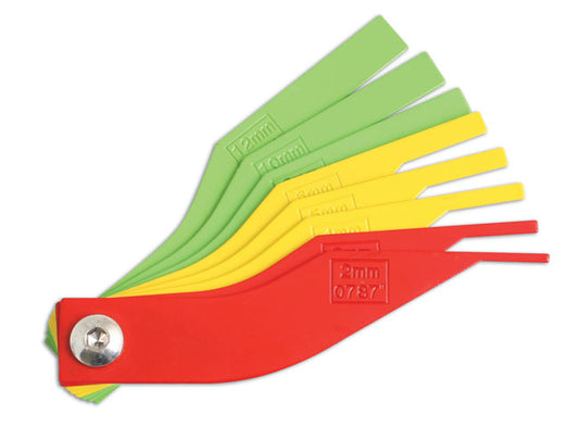 LASER 4932 Brake Gauge Set 8pc Metal Thickness Gauge Traffic Light Colors