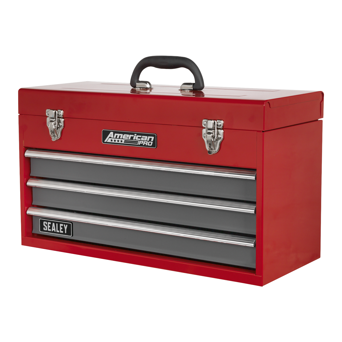 Sealey Topchest 3 Drawers Portable With Ball Bearing Runners - Red/Grey AP9243BB