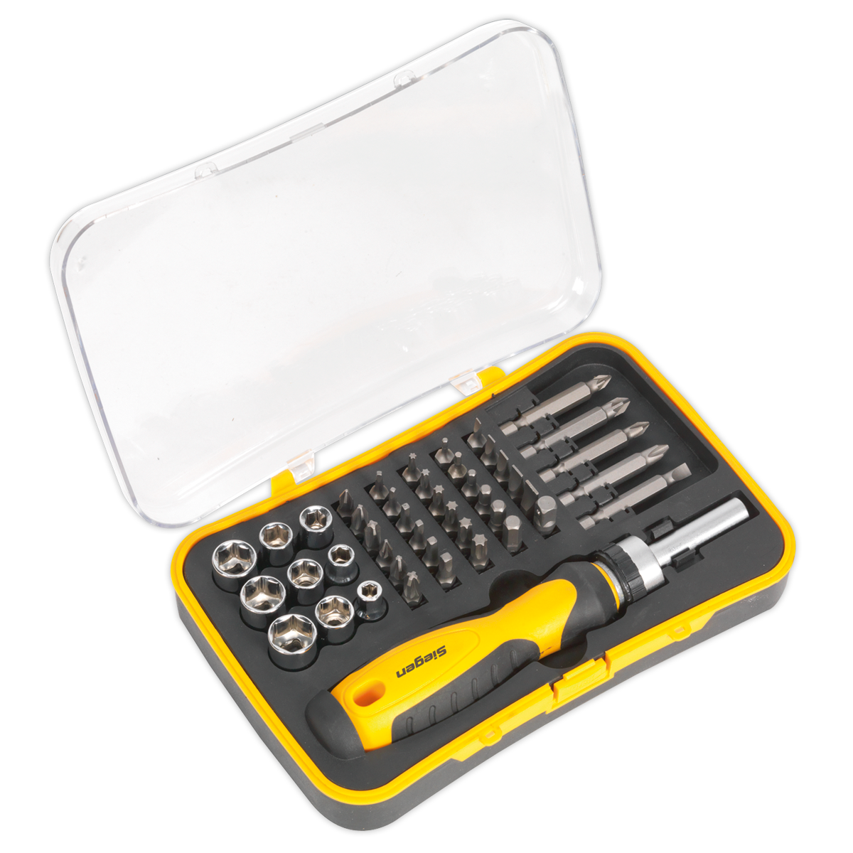 Sealey 3 Drawers Portable Tool Chest Hi-Vis 93 Pieces & Tool Kit AP9243BBHVCOM