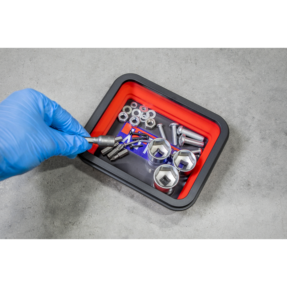 Sealey Parts Tray Collapsible Magnetic Oil Resistant Silicone 3 Pieces APCMTS