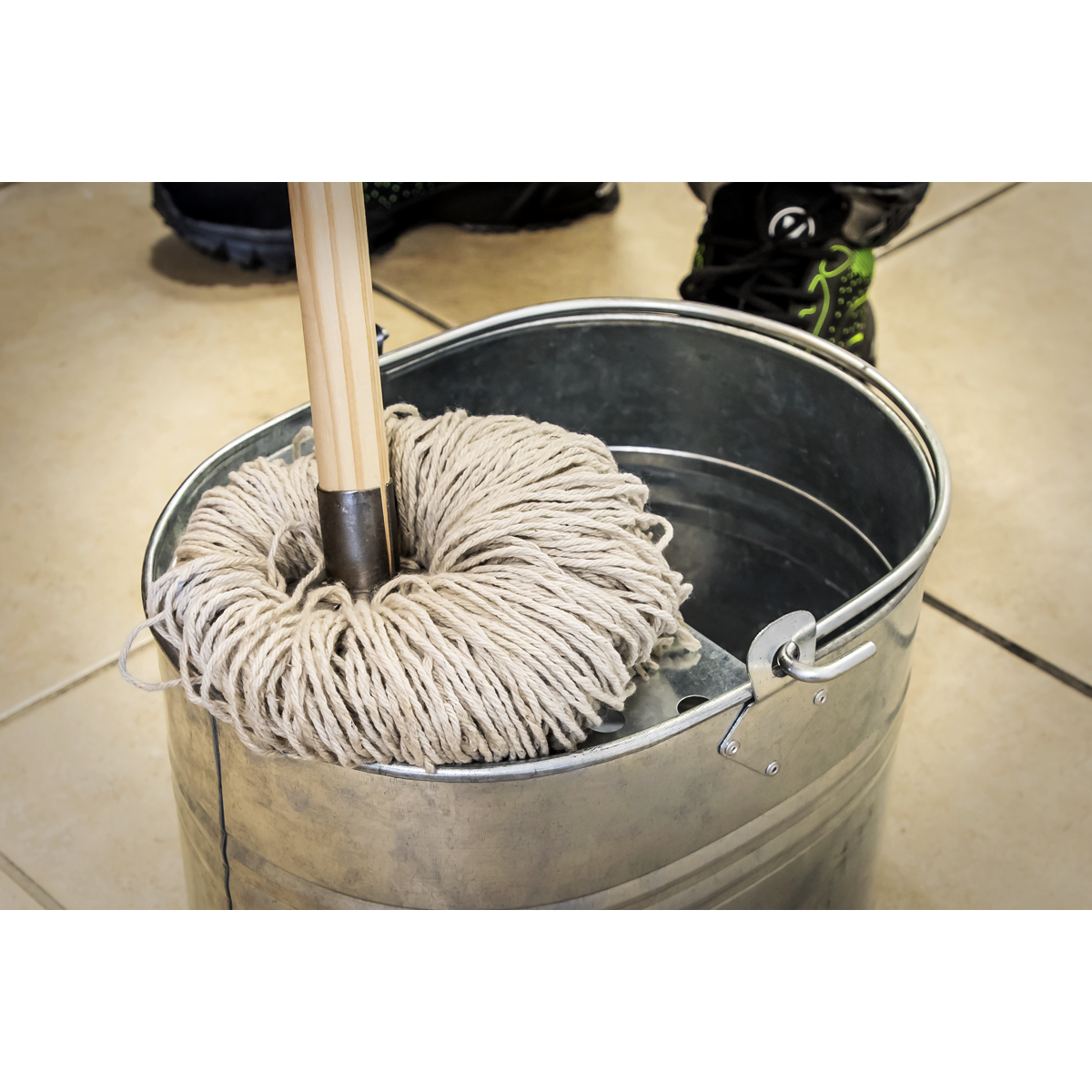 Sealey Mop Bucket from Heavy Duty Galvanized Steel With Carry Handle 13L BM08