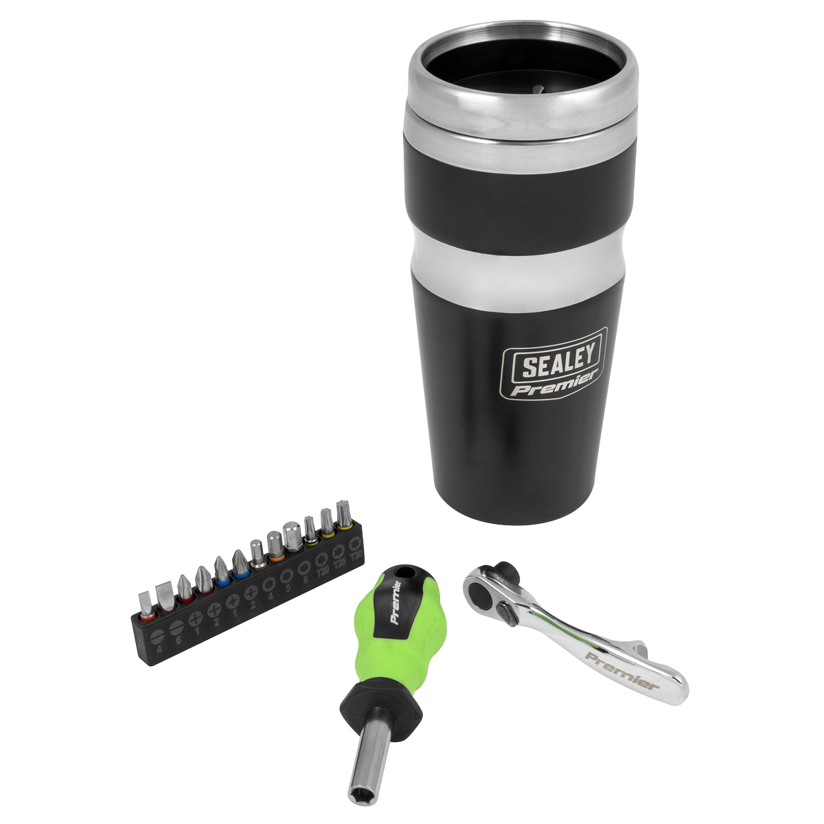 Sealey Travel Mug With Tool Kit Vacuum Insulated Double Wall 470mL CCP22