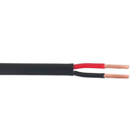 Sealey Thin Wall Flat Twin Cable 2 x 28/0.30mm 17.5A 30M Black AC2830TWTN