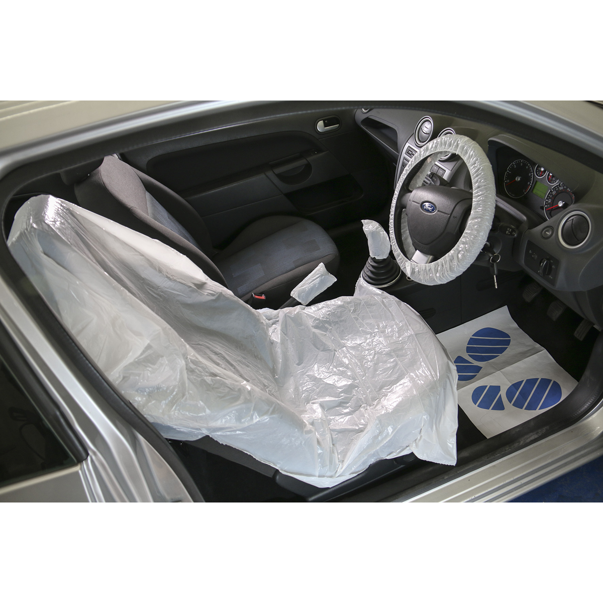 Sealey 5-In-1 Disposable Car Interior Protection Kit Box of 50 Pieces CCSET550