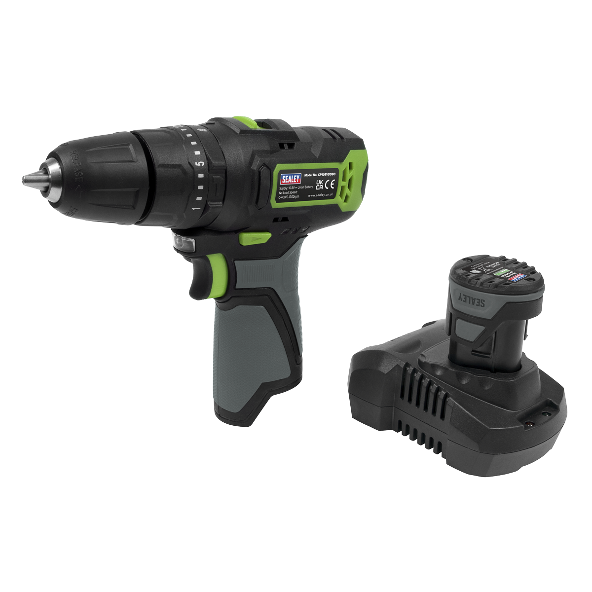 Sealey 10.8V SV10.8 Series Ø10mm Cordless Combi Drill - Body Only CP108VDDBO