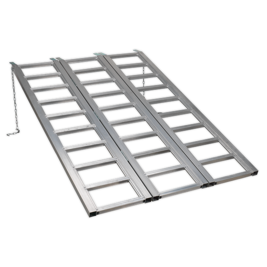 Sealey Motorcycle/Trike/ATV Mini Tractor Ramp Wide Tri-Fold 680kg Cap FLR680T