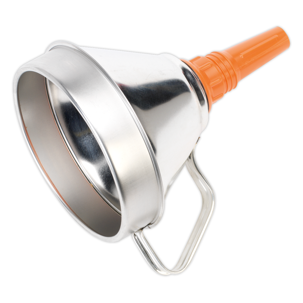 Sealey Funnel Metal With Removable Brass Filter & Handle - 160mm Diameter FM16