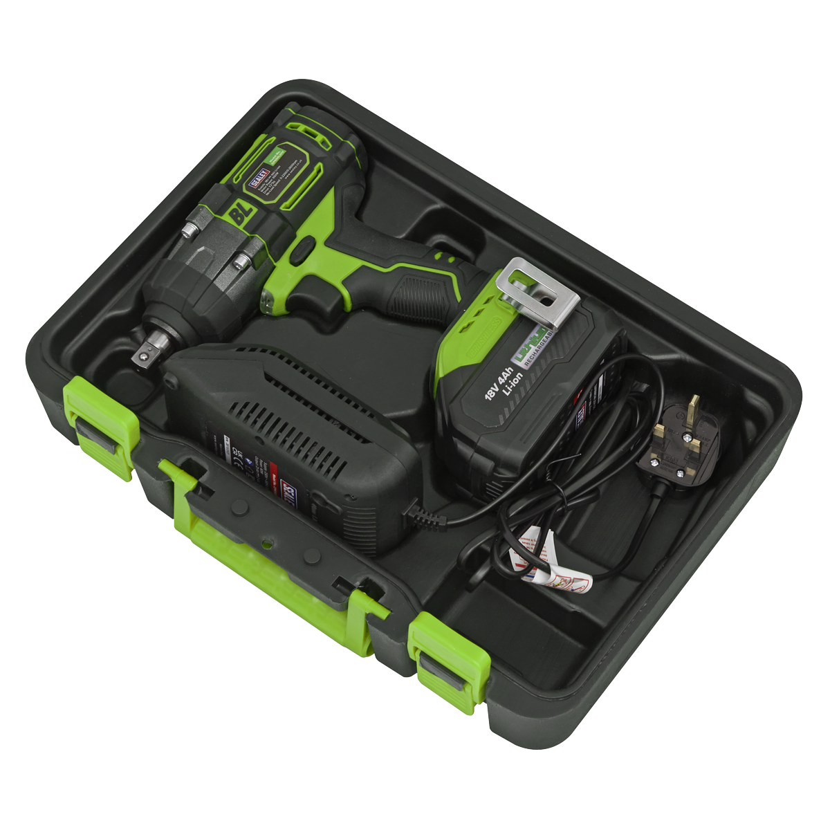 Sealey Cordless Impact Wrench 18V 4Ah Lithium-Ion 1/2" Square Drive CP650LIHV
