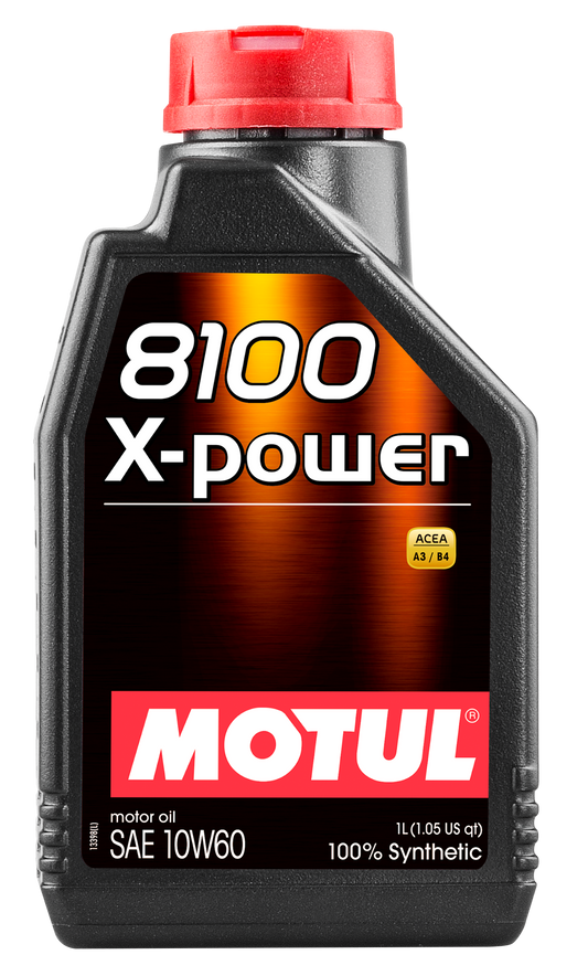 Motul 8100 X-POWER 10W60 1 Liter Auto Engine Oil 10W-60 Fully Synthetic 106142