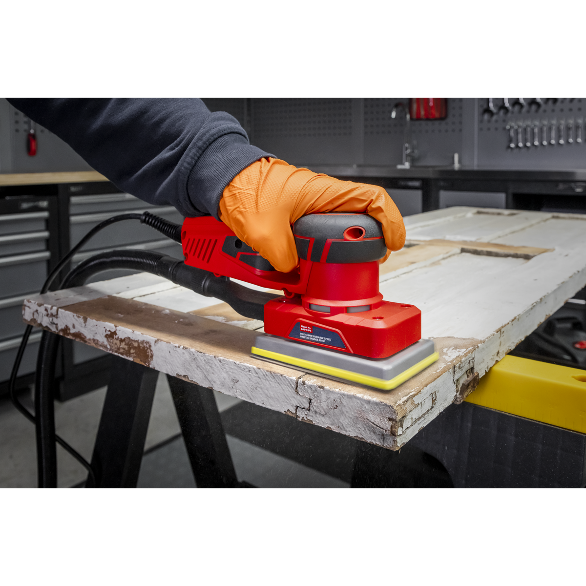 Sealey Variable Speed Brushless Orbital Sander 80mm x 133mm 350W DAS151PS