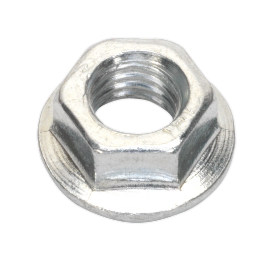 Sealey Flange Nut Serrated M5 Zinc Plated DIN 6923 Silver Pack of 100 Pieces FN5