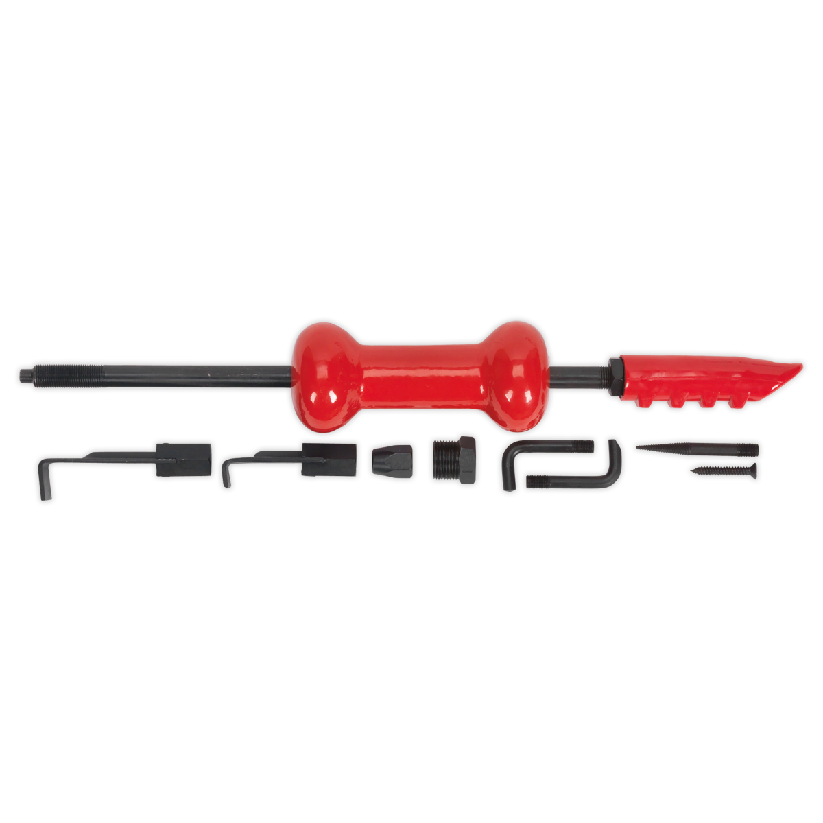 Sealey Slide Hammer Kit With Comfortable Rubber Grip Handle 9 Pieces 2.1kg DP945