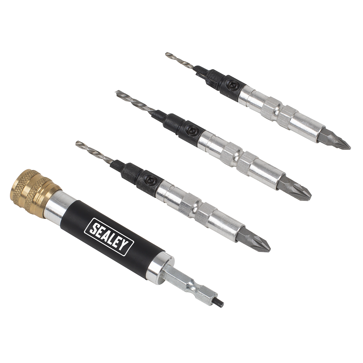 Sealey Flip Over Driver Set Suitable For No. 6 8 10 Gauge Screws 4 Pieces FDS4