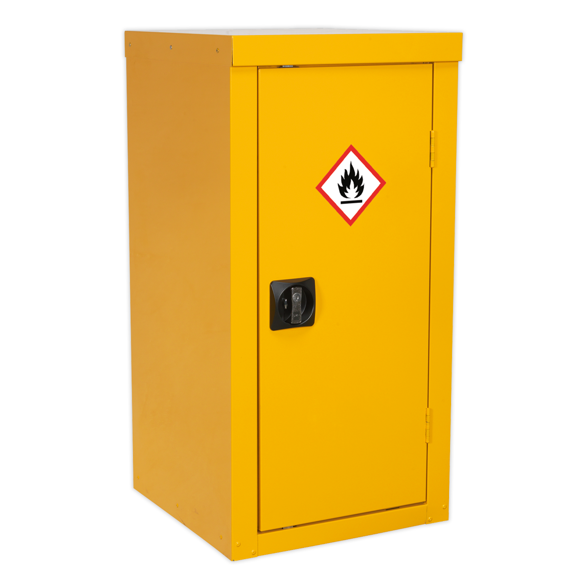 Sealey Flammables Storage Cabinet Yellow Powder Coat 460 x 460 x 900mm FSC04
