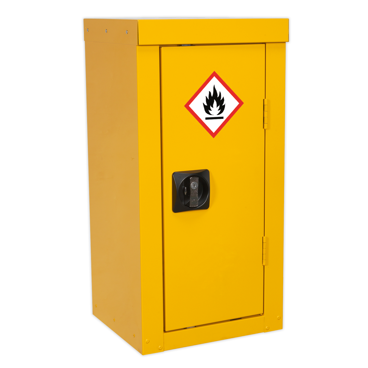 Sealey Flammables Storage Cabinet Yellow Powder Coat 350 x 300 x 705mm FSC06