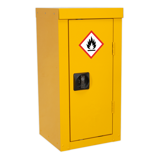 Sealey Flammables Storage Cabinet Yellow Powder Coat 350 x 300 x 705mm FSC06