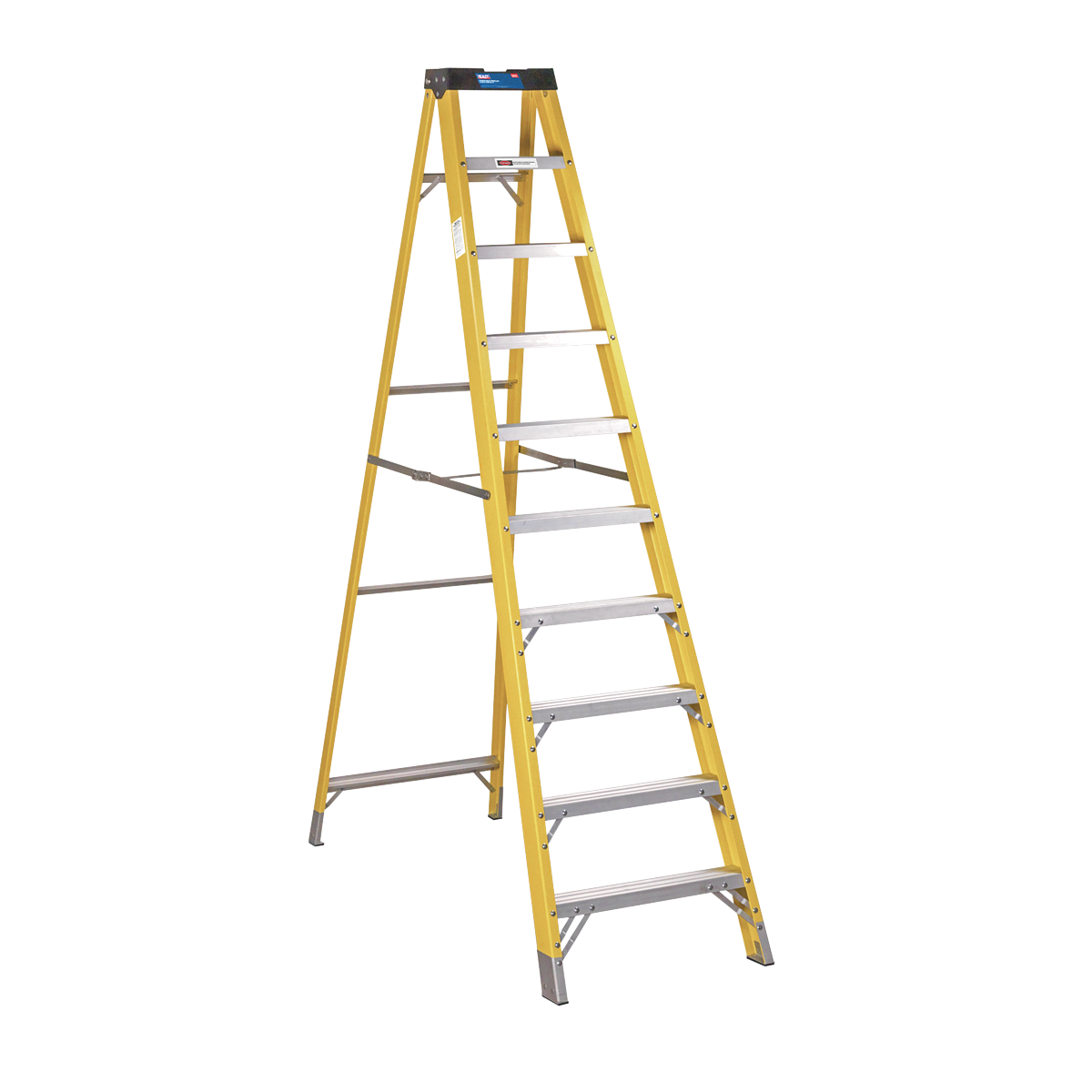 Sealey Step Ladder Fibreglass 9 Steps 150kg Capacity 2.7m Height Anti Slip FSL10