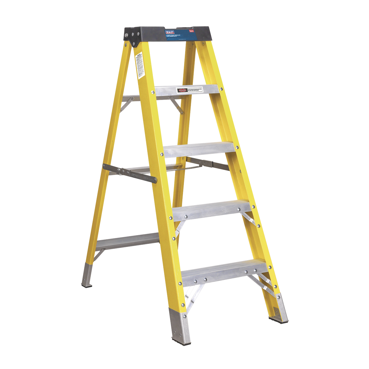 Sealey Step Ladder Fibreglass 4 Steps 150kg Capacity 1.4m Height Anti Slip FSL5