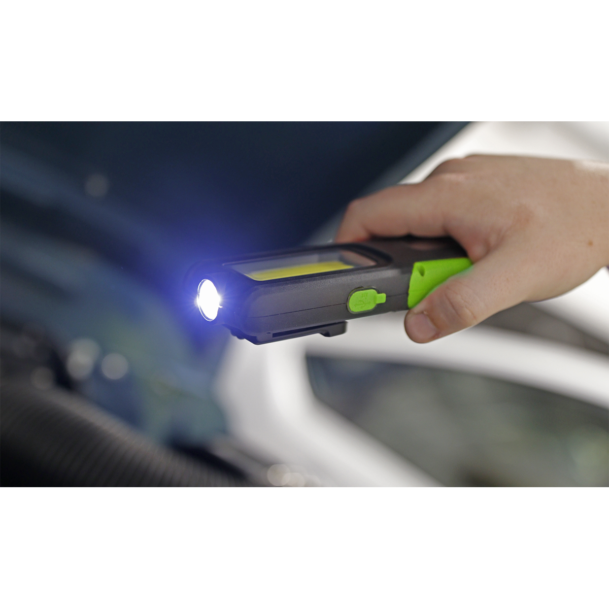 Sealey 5W COB 3W LED Rechargeable Inspection Lamp Power Bank Green LED318G