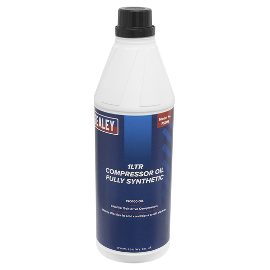 Sealey Compressor Oil 1L Fully Synthetic Supplied In 1 Litre Container FSO1S