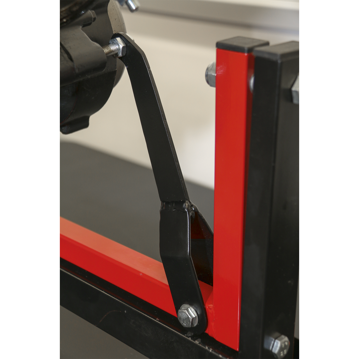 Sealey Single/Twin Cylinder Motorcycle Engine Stand 30kg - Red/Black MES01