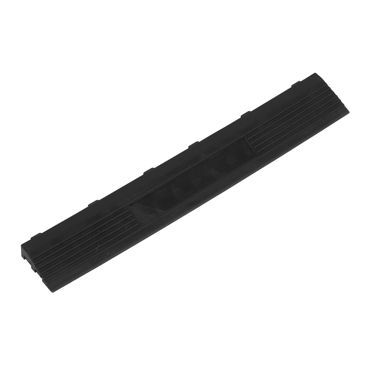 Sealey 400 x 60mm Black Female Polypropylene Floor Tile Edge - Pack of 6 FT3EBF