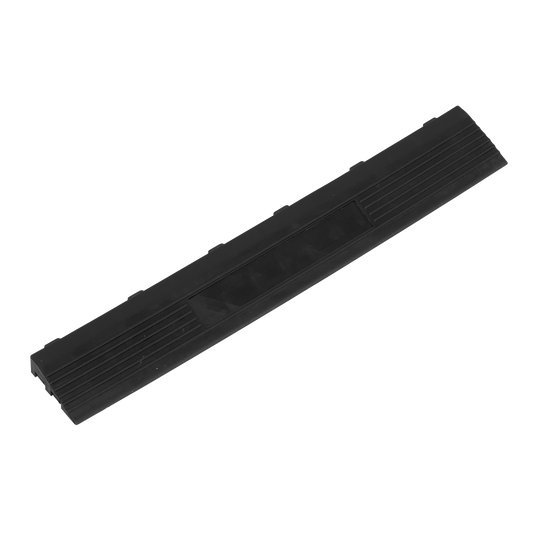 Sealey 400 x 60mm Black Female Polypropylene Floor Tile Edge - Pack of 6 FT3EBF