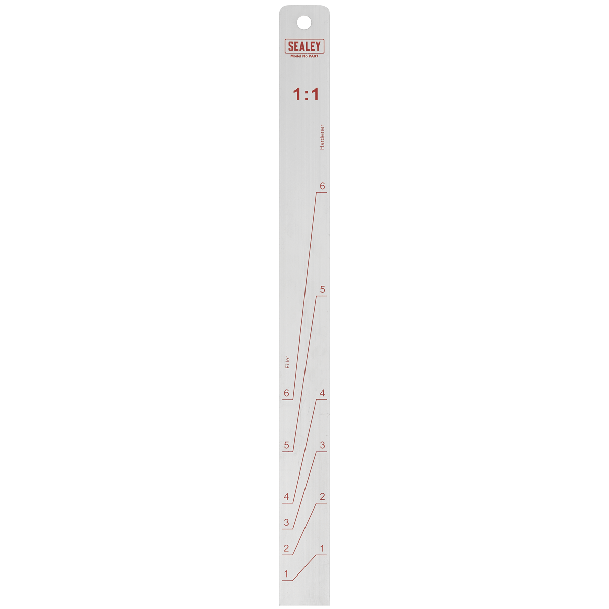Sealey Aluminium Paint Measuring Stick 1:1 3:1 Ratio Double Side Design PA07