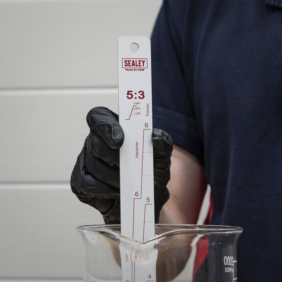 Sealey Aluminium Paint Measuring Stick 5:1 5:3 Ratio Double Side Design PA08