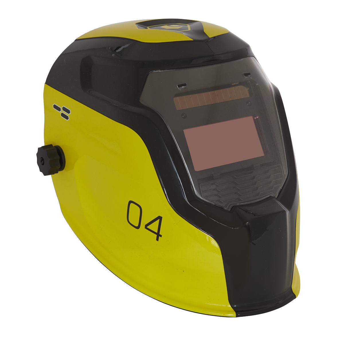 Sealey Protection Yellow Auto Darkening Welding Safety Helmet Shade 9-13 PWH4