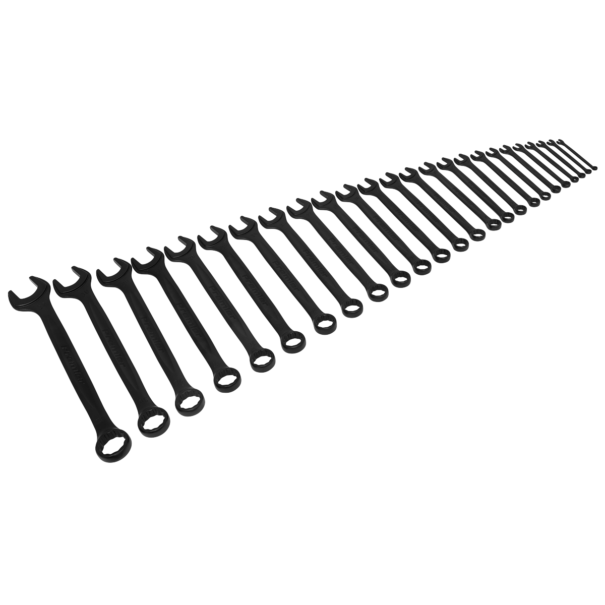 Sealey Metric Black Series Combination Spanner Set 25 Pcs Black Series AK63264B