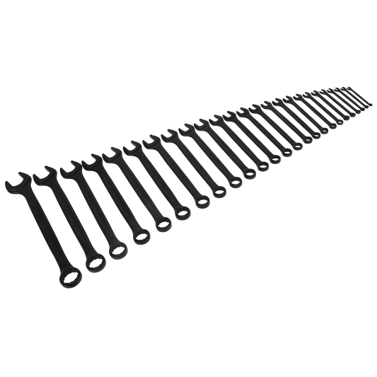 Sealey Metric Black Series Combination Spanner Set 25 Pcs Black Series AK63264B