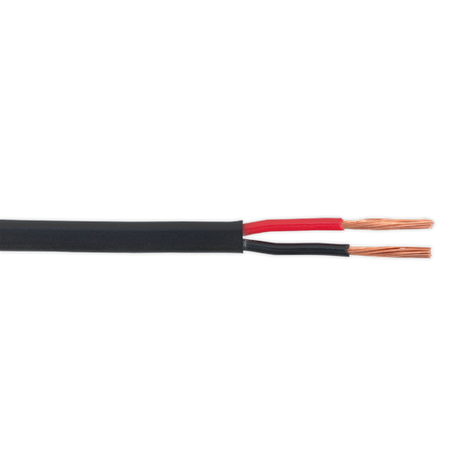 Sealey Thin Wall Flat Twin Cable 2 x 32/0.20mm 8.75A - Black AC3220TWTN
