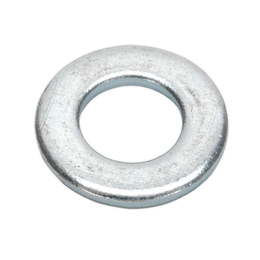 Sealey Flat Washer M10 x 21mm Form A Zinc DIN 125 - Pack of 100 FWA1021