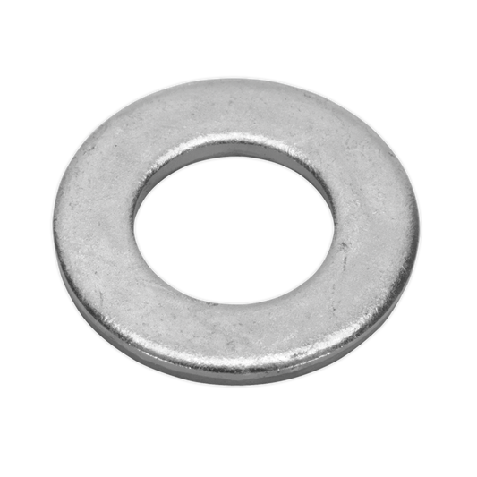 Sealey Flat Washer M14 x 28mm Form A Zinc DIN 125 - Pack of 50 Silver FWA1428