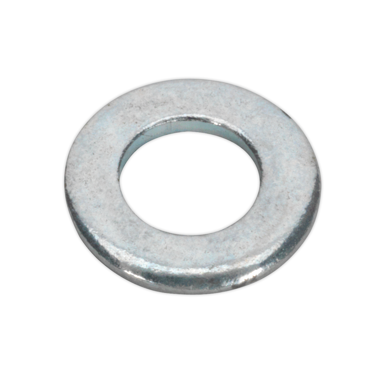 Sealey Flat Washer M4 x 9mm Form A Zinc DIN 125 - Pack of 100 Silver FWA49