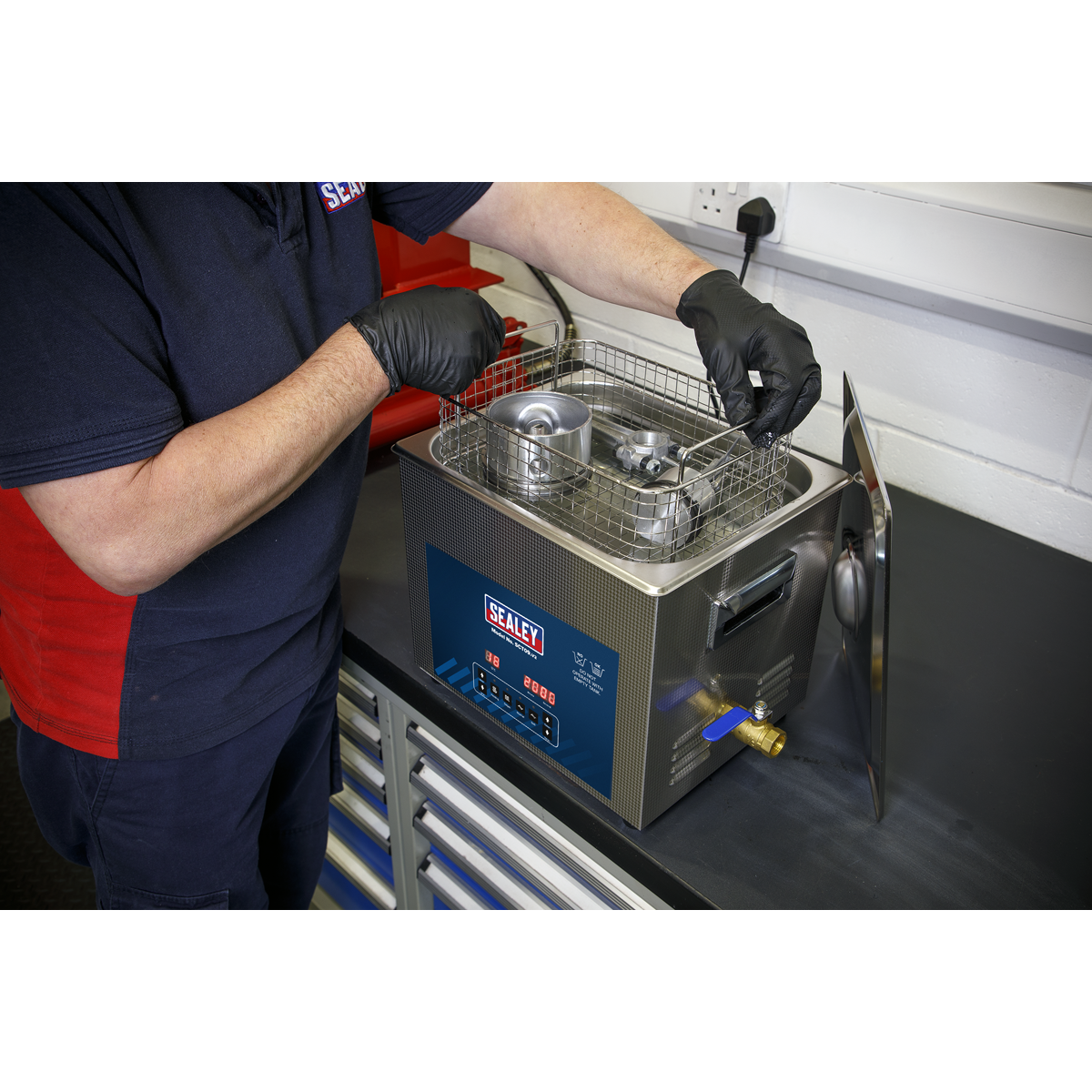 Sealey Ultrasonic Parts Cleaning Tank With Clear LED Display - 9L SCT09