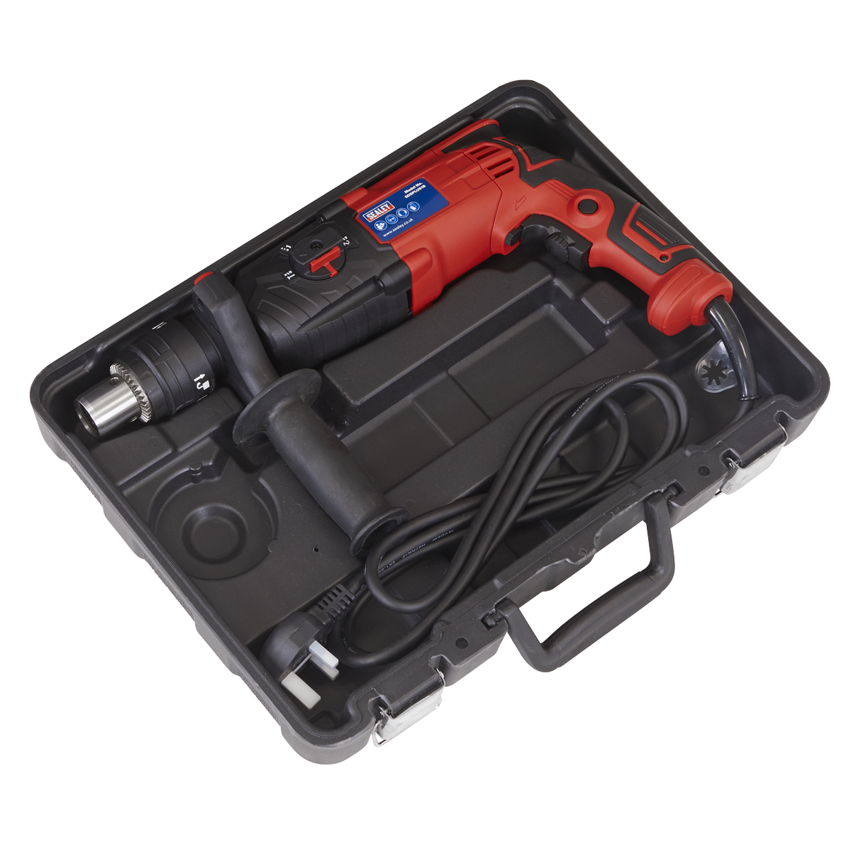 Sealey 230V 18mm 750W SDS Plus Rotary Hammer Drill With Handle SDSPLUS18