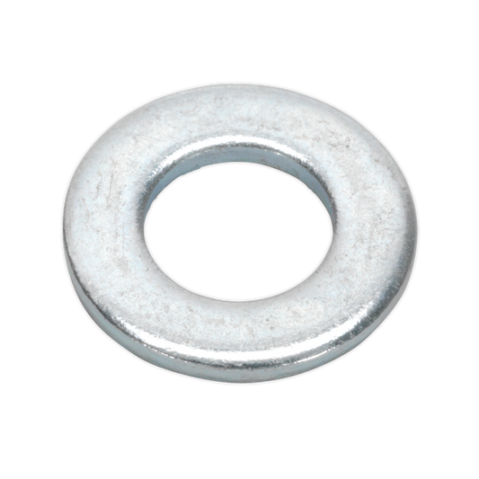 Sealey Flat Washer M8 x 17mm Form A Zinc DIN 125 Pack of 100 Silver FWA817