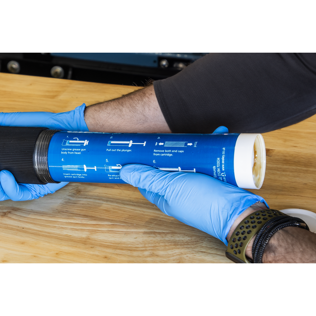 Sealey Multipurpose EP2 Lithium Grease Cartridge All Plunger Type Guns 400g SGC1