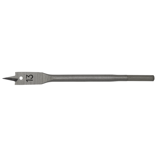 Sealey Fully Hardened High Performance Flat Wood Bit 13mm x 152mm FWB13