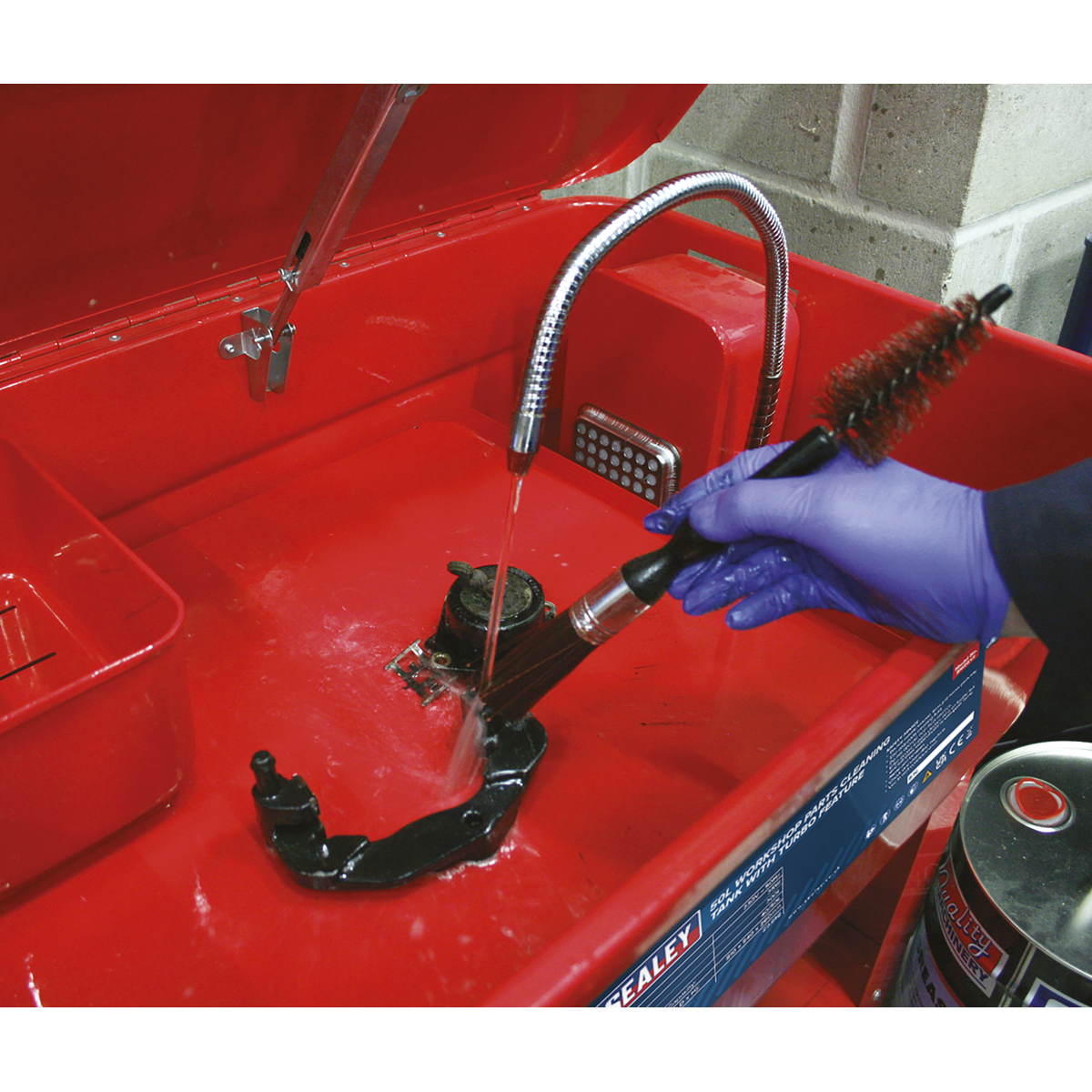 Sealey Parts Cleaning Tank With Turbo Feature Triple Baked Enamel Finish SM20